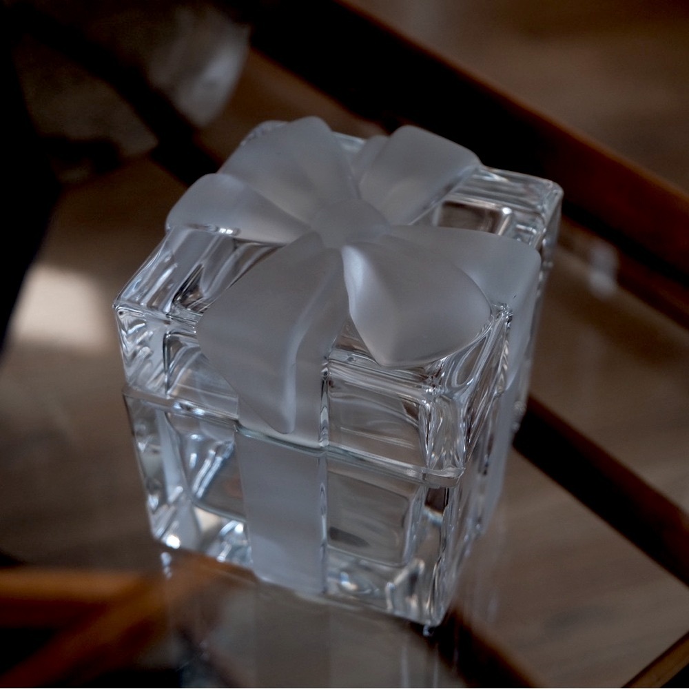 Tiffany & Co. Crystal Gift Box with White Bow